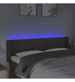 Tête de lit à LED Taupe 147x16x78/88 cm Tissu