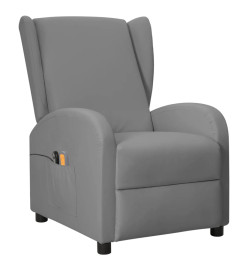 Fauteuil de massage électrique à oreilles Gris Similicuir