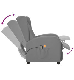 Fauteuil de massage électrique à oreilles Gris Similicuir