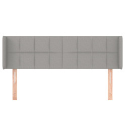 Tête de lit avec oreilles Gris clair 147x16x78/88 cm Tissu