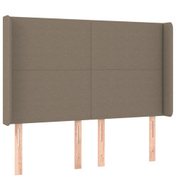 Sommier tapissier avec matelas et LED Taupe 140x190 cm Tissu