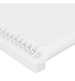 Tête de lit avec oreilles Blanc 163x16x118/128 cm Similicuir