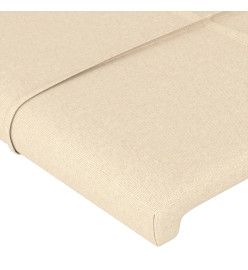 Tête de lit avec oreilles Crème 147x23x78/88 cm Tissu