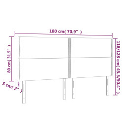Têtes de lit 4 pcs Gris foncé 90x5x78/88 cm Velours