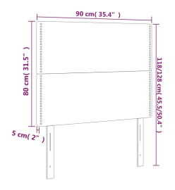 Têtes de lit 2 pcs Bleu foncé 90x5x78/88 cm Velours