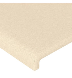 Tête de lit à LED Crème 163x16x78/88 cm Tissu