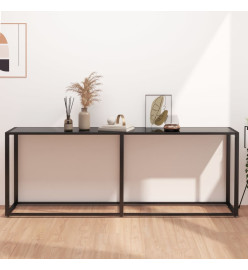 Table console Noir 200x35x75,5 cm Verre trempé