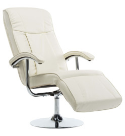 Fauteuil TV Crème Similicuir