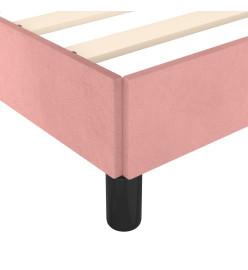 Cadre de lit avec tête de lit Rose 160x200 cm Velours