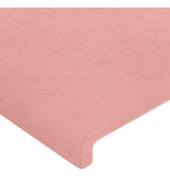 Cadre de lit avec tête de lit Rose 160x200 cm Velours