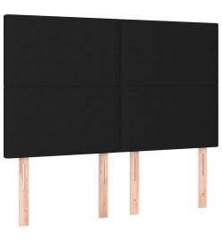 Lit à sommier tapissier avec matelas Noir 140x190 cm Tissu
