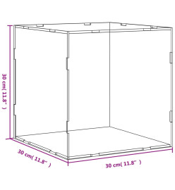 Boîte d'affichage transparente 30x30x30 cm acrylique