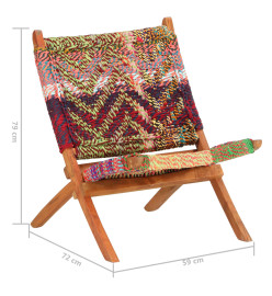 Chaise pliable Chindi Multicolore Tissu