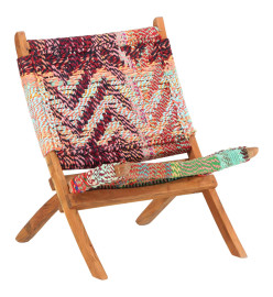 Chaise pliable Chindi Multicolore Tissu