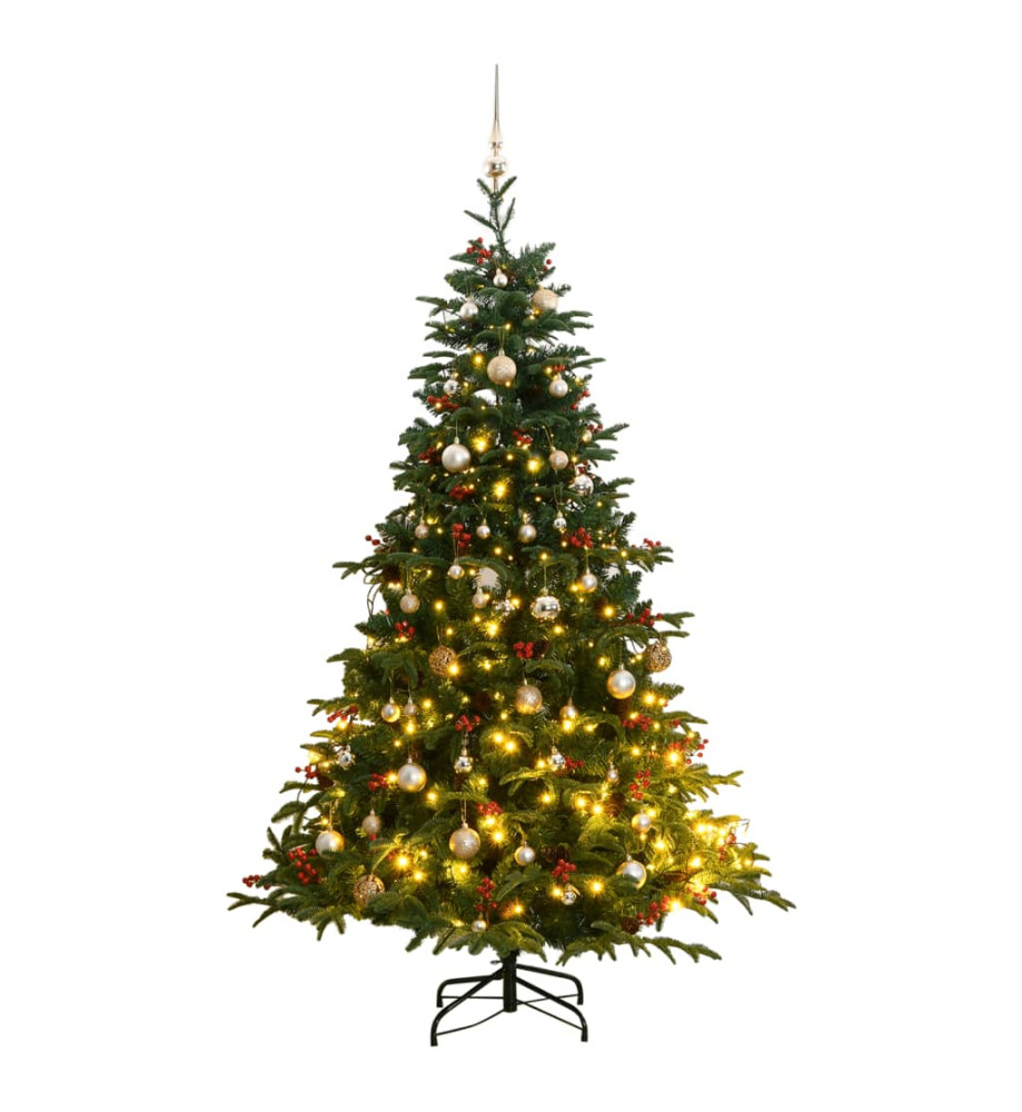 Sapin de Noël artificiel articulé 300 LED et boules 240 cm