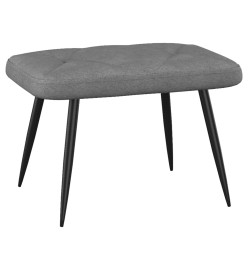 Chaise de relaxation avec tabouret Gris foncé Tissu