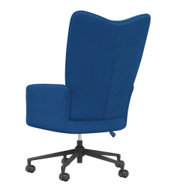 Chaise de relaxation Bleu Velours