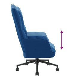 Chaise de relaxation Bleu Velours