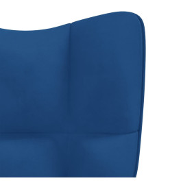 Chaise de relaxation Bleu Velours