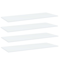 Panneaux de bibliothèque 4 pcs Blanc 100x40x1,5 cm Aggloméré