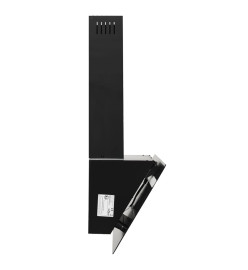 Hotte murale 60 cm Acier et verre trempé Noir