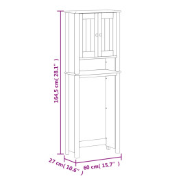 Rangement au-dessus de la cuvette BERG blanc bois massif