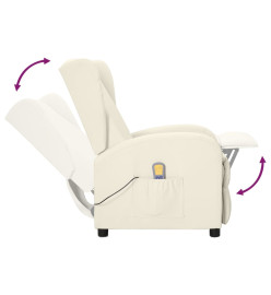 Fauteuil de massage Crème Similicuir