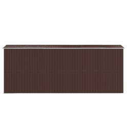 Abri de jardin Marron foncé 192x523x223 cm Acier galvanisé