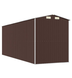 Abri de jardin Marron foncé 192x523x223 cm Acier galvanisé