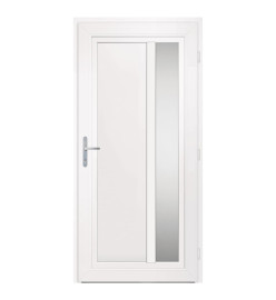 Porte d'entrée Blanc 98x208 cm PVC