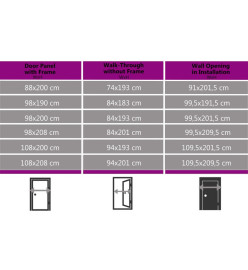 Porte d'entrée anthracite 98x190 cm PVC