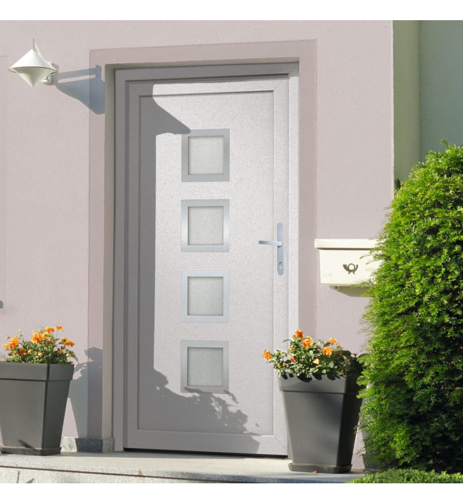 Porte d'entrée Blanc 108x208 cm PVC