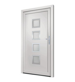 Porte d'entrée Blanc 108x208 cm PVC