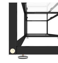 Meuble TV Transparent 220x40x40,5 cm Verre trempé