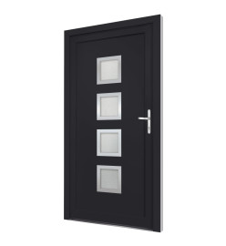 Porte d'entrée anthracite 88x200 cm PVC