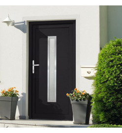 Porte d'entrée anthracite 88x200 cm PVC