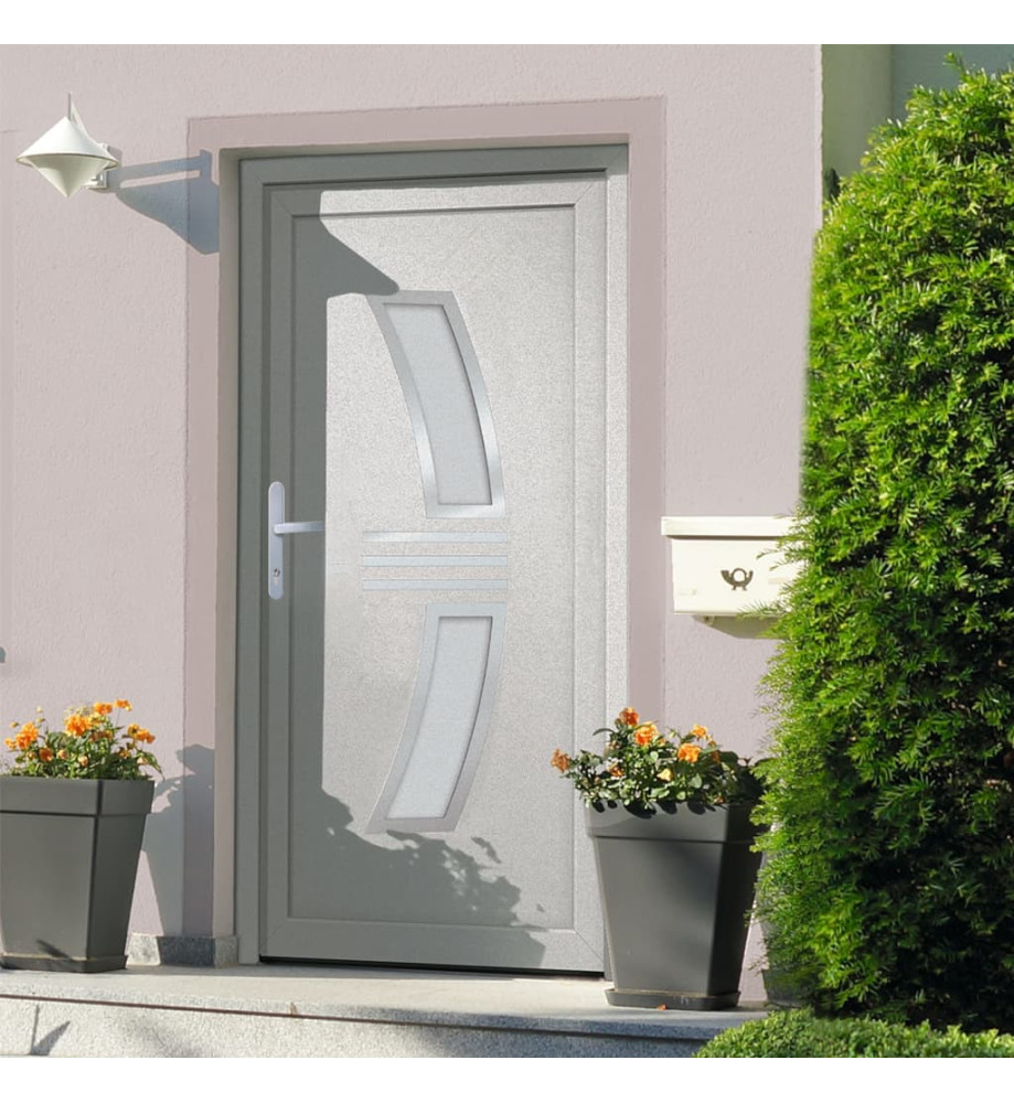 Porte d'entrée Blanc 108x208 cm PVC