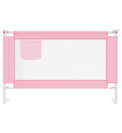 Barrière de sécurité de lit d'enfant Rose 120x25 cm Tissu