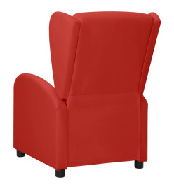 Fauteuil à oreilles rouge bordeaux similicuir