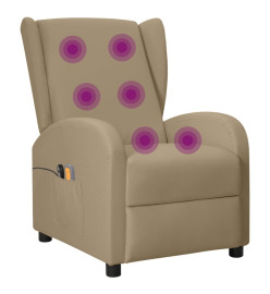 Fauteuil de massage électrique à oreilles Cappuccino Similicuir