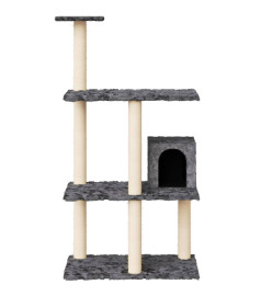 Arbre à chat avec griffoirs en sisal Gris foncé 119 cm