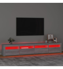 Meuble TV avec lumières LED Sonoma gris 240x35x40 cm