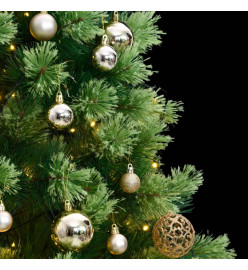 Sapin de Noël artificiel articulé 300 LED et boules 240 cm