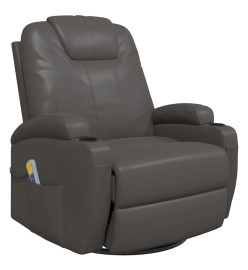 Fauteuil à bascule de massage Anthracite Similicuir