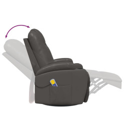 Fauteuil à bascule de massage Anthracite Similicuir