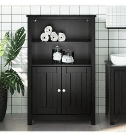 Armoire de salle de bain BERG noir 69,5x34x110 cm pin massif