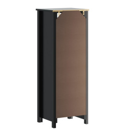 Armoire de salle de bain BERG noir 40x34x110 cm pin massif