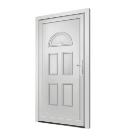 Porte d'entrée Blanc 98x208 cm PVC