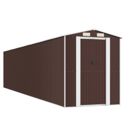 Abri de jardin Marron foncé 192x938x223 cm Acier galvanisé