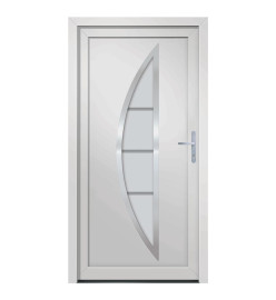 Porte d'entrée Blanc 98x208 cm PVC